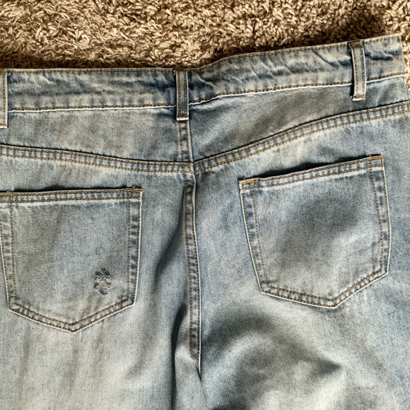 Easel “I Got A Feeling” Women’s Patchwork Bellbottom Faded Blue Jeans Size Large - Picture 9 of 9